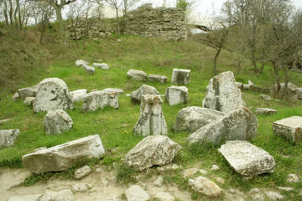 トロイの古代都市、チャナッカレ、ダーダネルス海峡、トルコの遺跡 — ストック写真