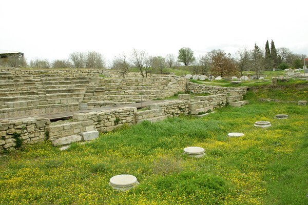 Ruins of ancient troy city, Canakkale, Dardanelles, Turkey