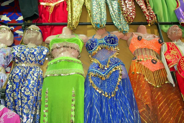 Belly dancer costumes at bazaar — Stock Photo, Image