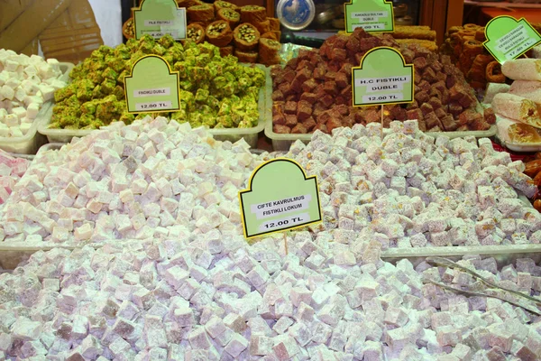 Delizia turca, lokum al bazar — Foto Stock