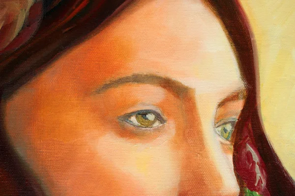 Portrait paintings detail — Stock Photo, Image