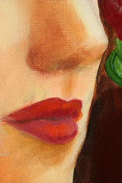 Portrait paintings detail — Stock Photo, Image