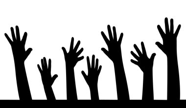 Asking help, hand