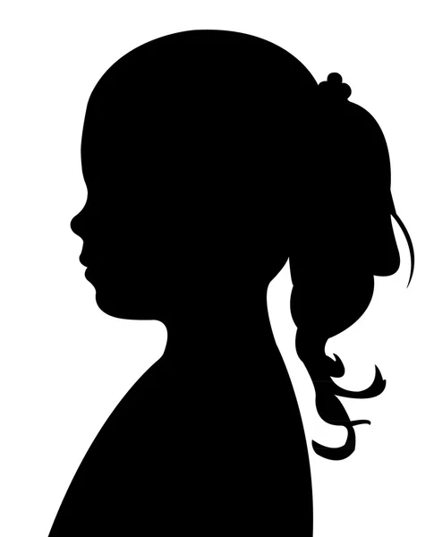 Una silhouette testa bambino — Foto Stock