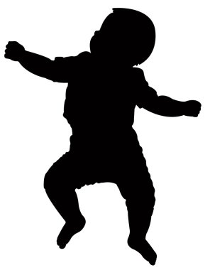 Uyuyan bebek (sırtüstü) siluet