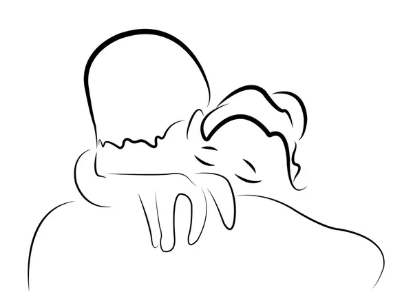 Sana kocaman bir kucak kroki, vektör özledim