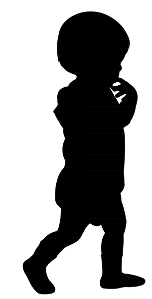 Vecteur silhouette bébé — Image vectorielle