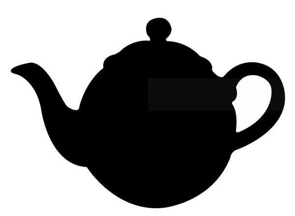 茶壶轮廓矢量 — 图库矢量图片