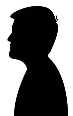 Bir adamın silueti.