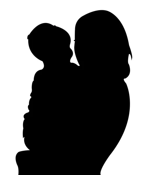 Happy family, mom and baby — Stock Vector