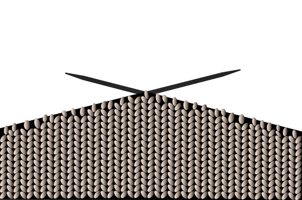 Background with knitting needles