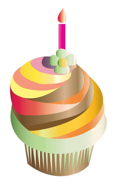 誕生日ケーキのベクトル — ストックベクタ
