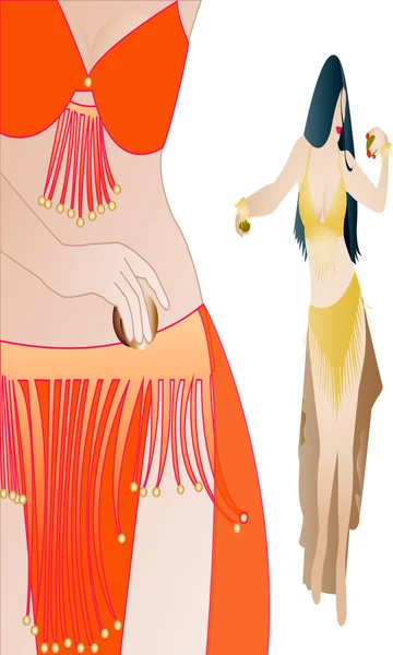 Belly dancer vector — Stock Vector