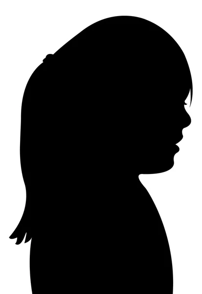 Une silhouette de tête d'enfant — Photo