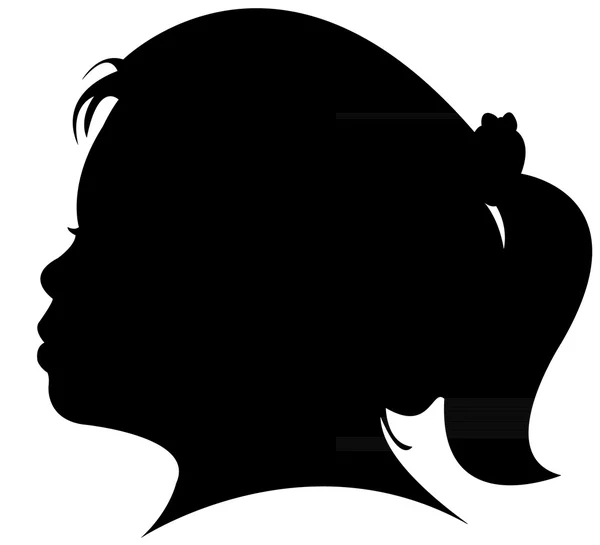Una silhouette testa bambino — Foto Stock