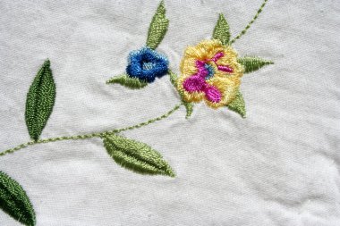 Yorgan üzerinde Türk iğne işi