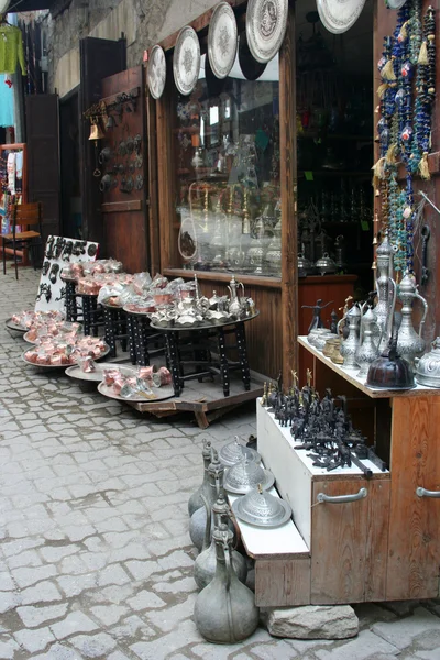 Antique bazaar at street in Safranbolu in Turkey — Stock Photo, Image