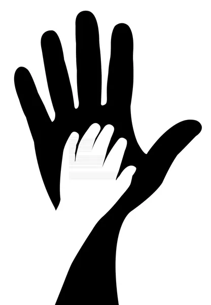 Aider les mains vecteur — Image vectorielle