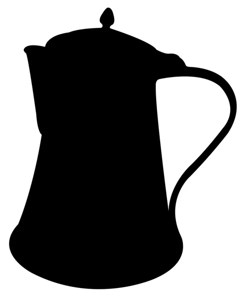 Een traditionele pot, silhouet — Stockfoto