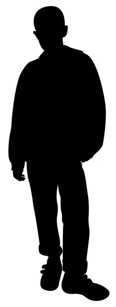 Vettore silhouette di un adolescente — Vettoriale Stock