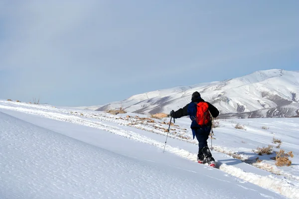 Trekking v horských — Stock fotografie