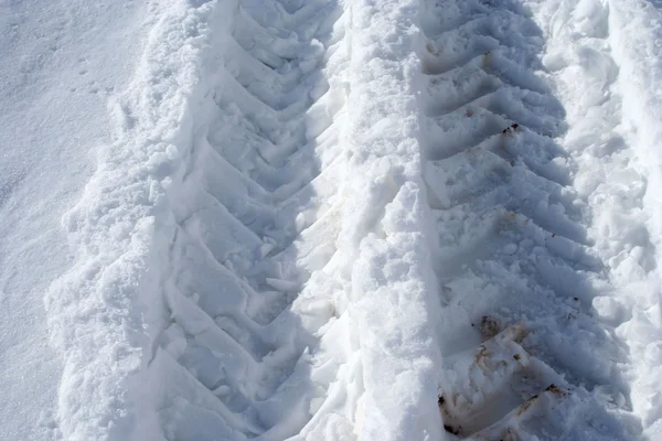 Track on snow — Stock Photo, Image