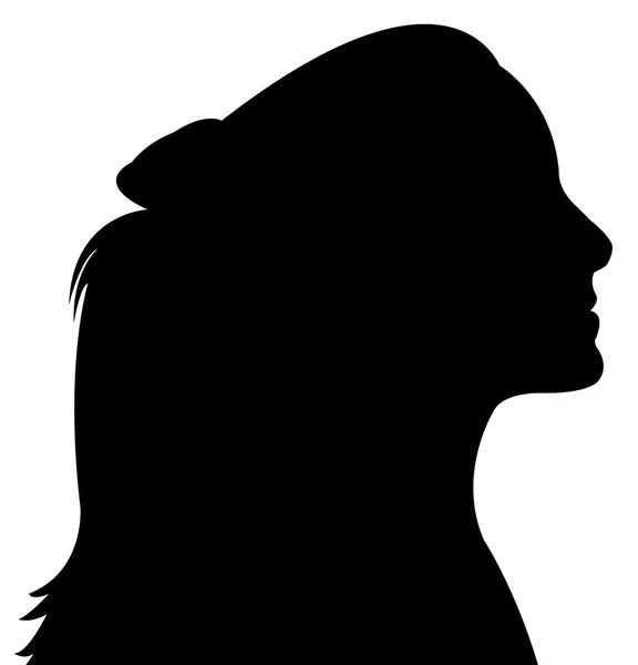 Una ragazza testa silhouette — Foto Stock