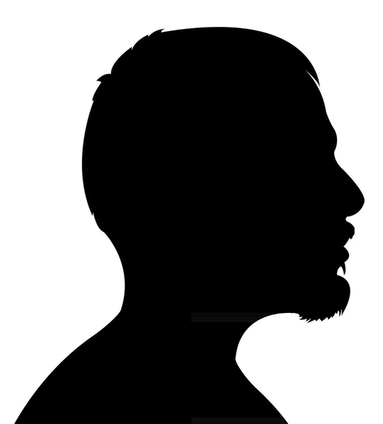 Silhouette of a man head — Stock Photo, Image
