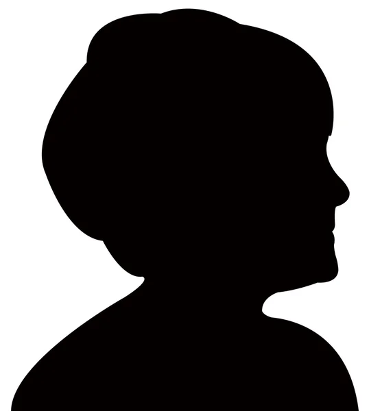 2歳の男の子の頭のシルエットベクトル — ストックベクタ