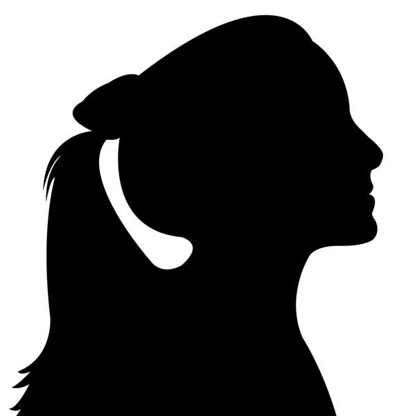 A girl head silhouette vector — Stock Vector