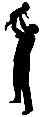 Baba ve kızı birlikte