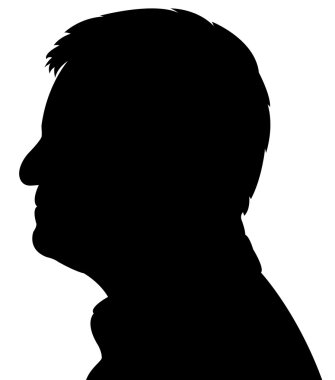 adam baş siluet