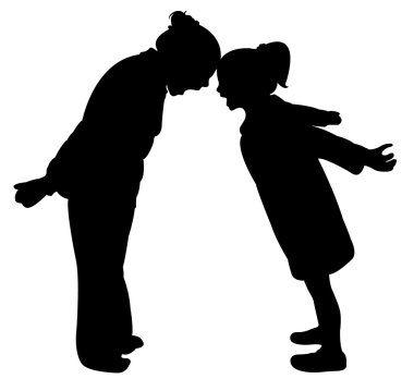 çılgın çocukların Silhouettes