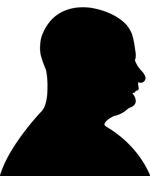 Man hoofd silhouet — Stockfoto