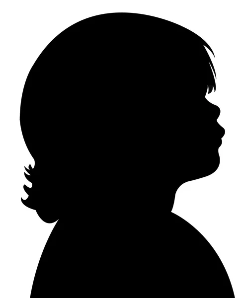 Dziewczynka głowa sylwetka — Zdjęcie stockowe