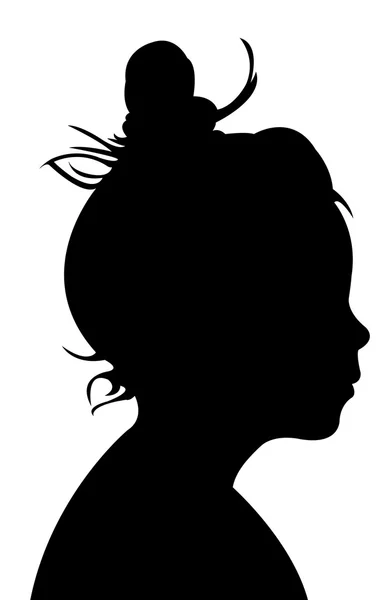 Una silhouette testa bambino — Foto Stock