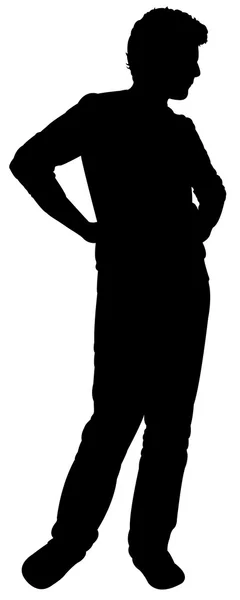 Στέκεται άνθρωπος σιλουέτα — Φωτογραφία Αρχείου