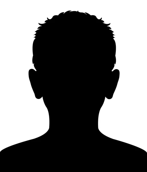 Αγόρι κεφάλι σιλουέτα — Φωτογραφία Αρχείου