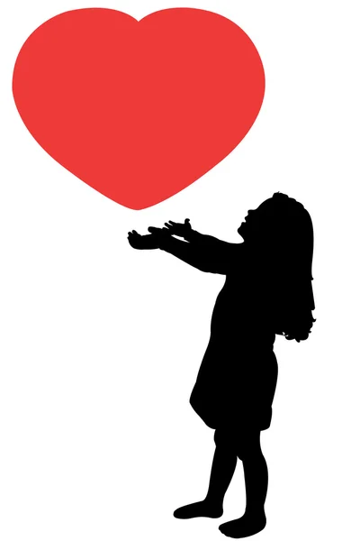 Child with heart — Stock Photo, Image