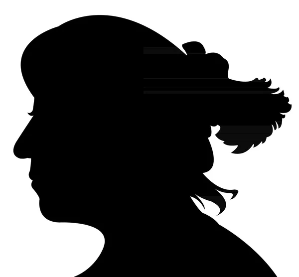 Κυρία κεφάλι σιλουέτα — Φωτογραφία Αρχείου