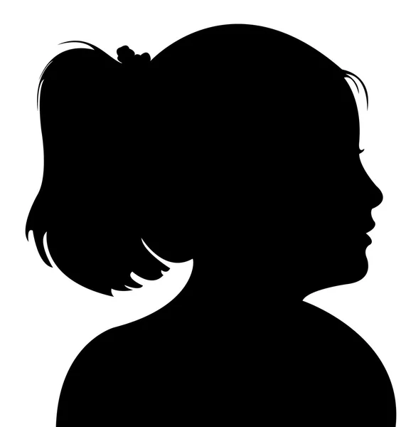 Bir çocuk baş silueti — Stok fotoğraf