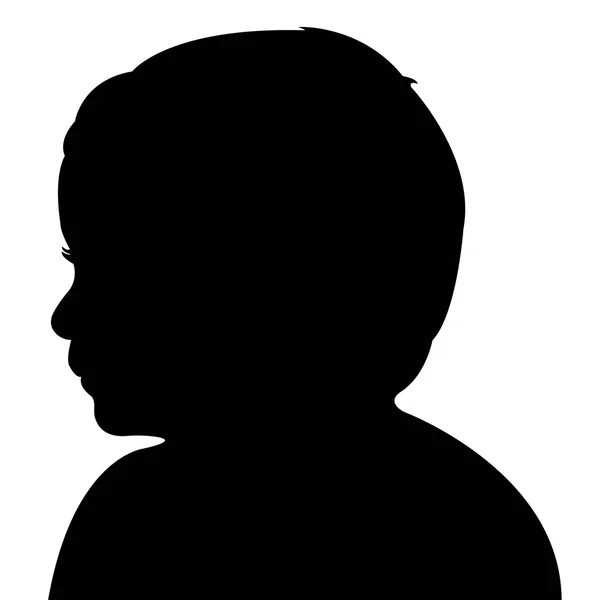 Un ragazzo testa silhouette — Foto Stock