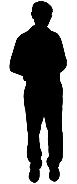 Standing man silhouette — Stock Photo, Image