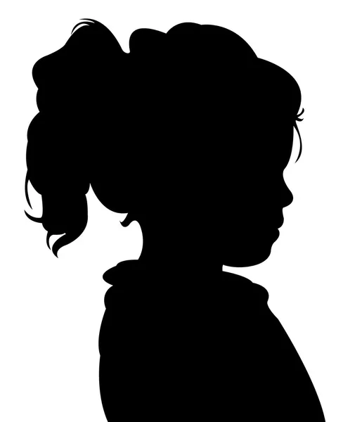 Una silhouette testa bambino — Foto Stock