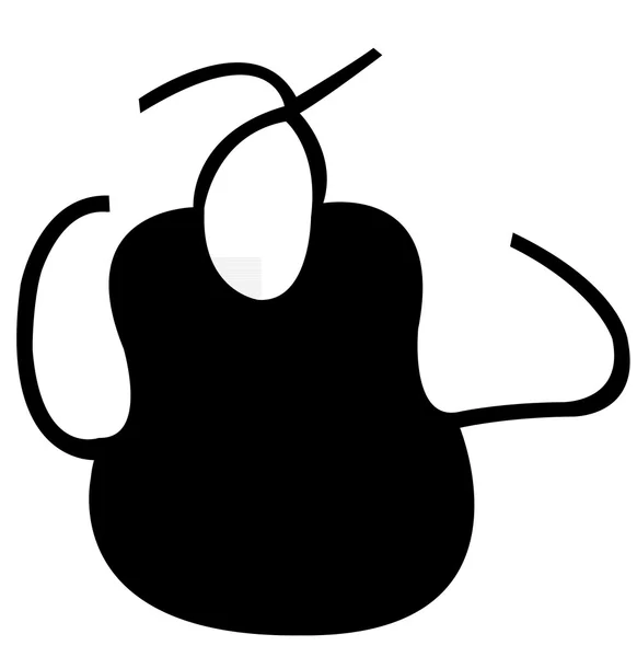 Baby bib silhouette — Stock Photo, Image