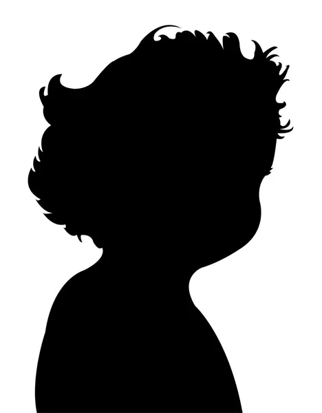 Meisje hoofd silhouet — Stockfoto