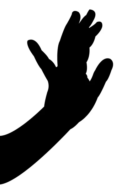 Hand silhouette — Stock Photo, Image