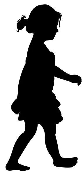 Camminando ragazza silhouette — Foto Stock