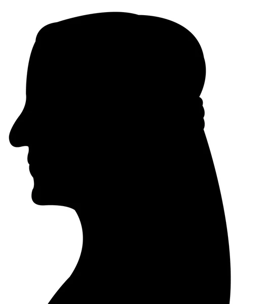 Silhouette tête de dame — Photo