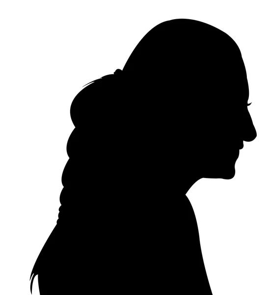 Senhora silhueta cabeça — Fotografia de Stock